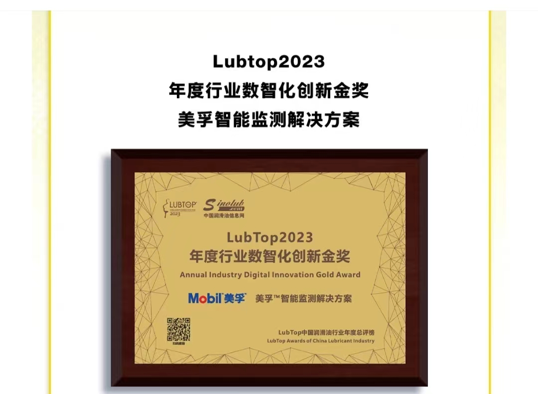 Lubtop2023年度行业数智化创新金奖